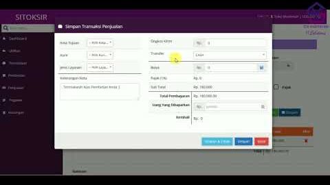 Video SITOKSIR — penjualan cash dan barcode scanner